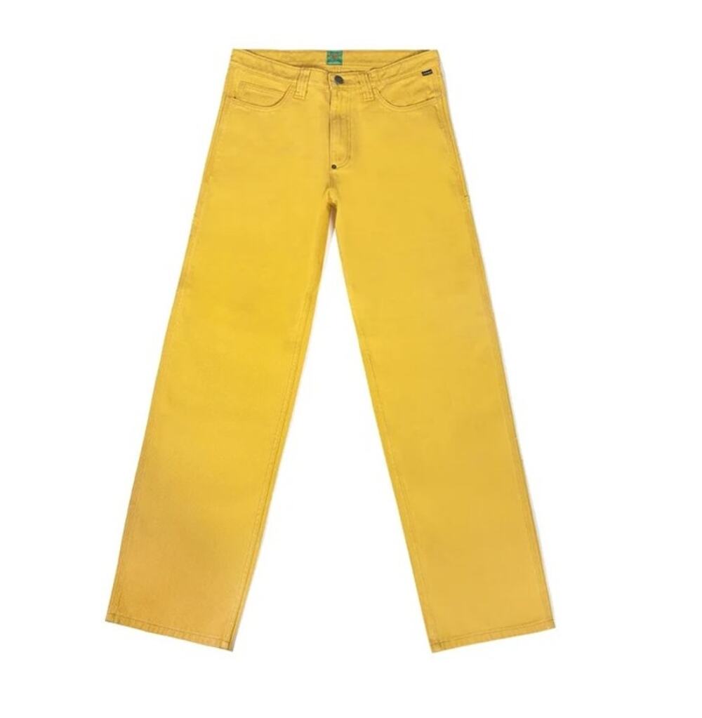 Lee x The Hundreds 40x32 Jeans Yellow Work Pants Carpenter Straight Streetwear